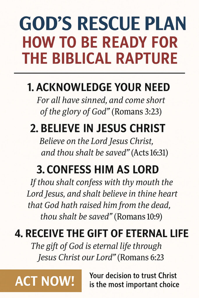 Infographic of the biblical rapture.