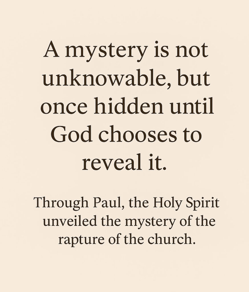 Infographic on the mystery of the rapture of the church
