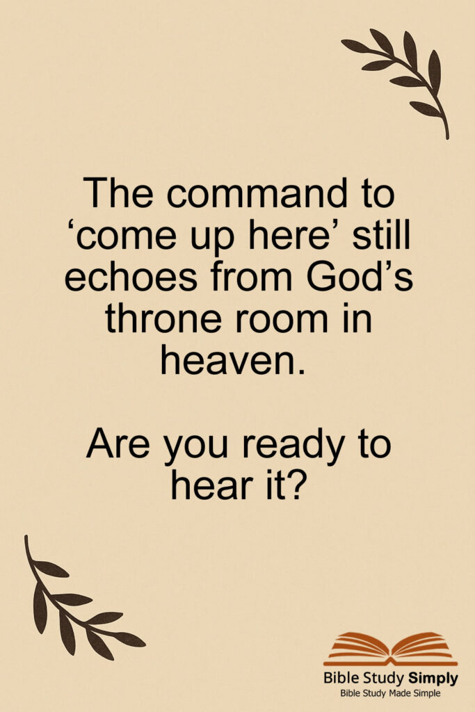 Infographic about God's throne room in heaven.