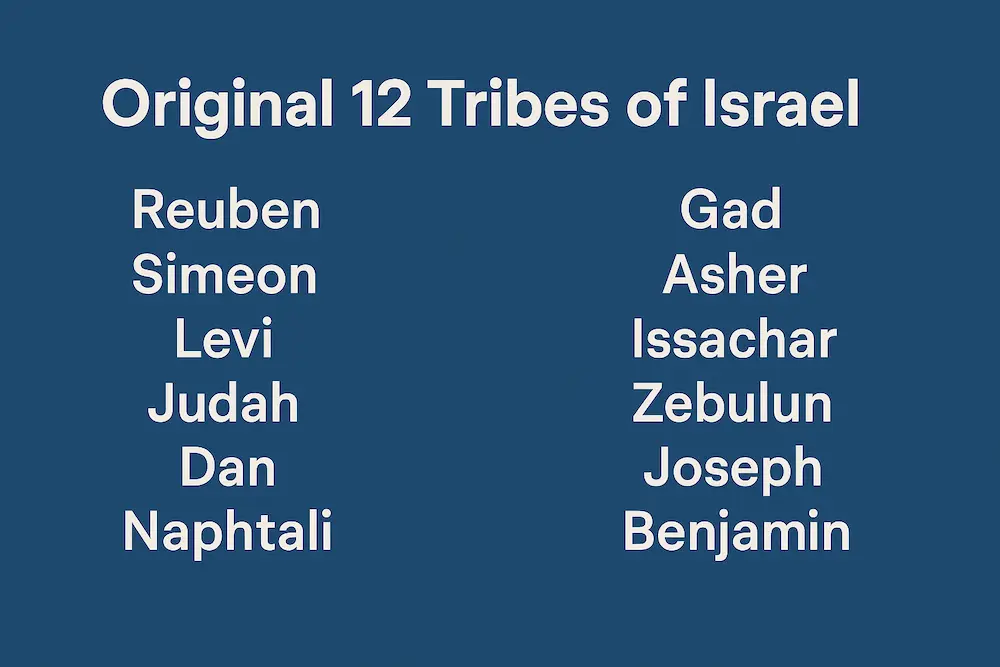 Infographic of the original 12 tribes of Israel.