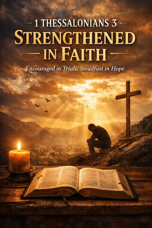 Infographic image on 1 Thessalonians 3 meaning.