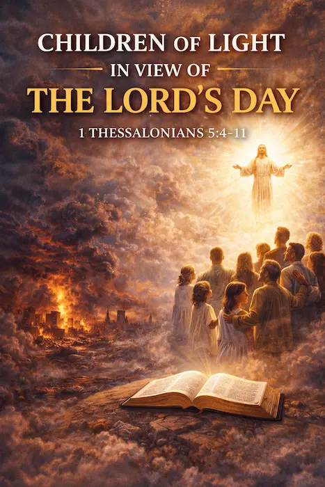 Infographic image of the Lord's day in 1 Thessalonians 5:4-11.
