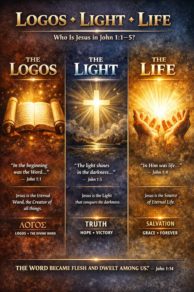 Infographic about how the word became flesh in John 1.