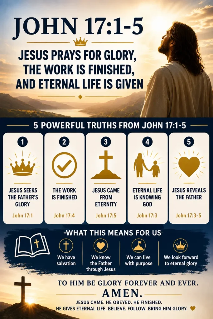 Infographic on of John 17:3 explained that this is eternal life: knowing God.